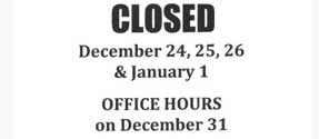 Permalink to: Christmas Hours – Dec 24th-Jan 1st